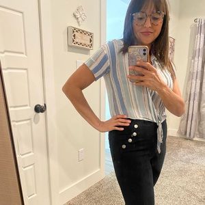 Crop button up